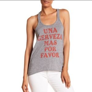 Chaser Women's Gray Mas Cerveza Tank Top S